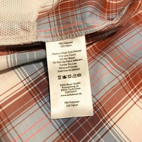 Eddie Bauer Travex Button Shirt Womens  Size XL Plaid Short Sleeve Shirt - Picture 11 of 16